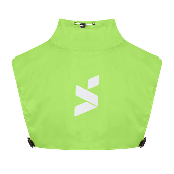 back of green visibility vest with spada reflective logo