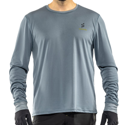 MTB Topo Grey Stormy Thermo Long Sleeve Jersey Shirt