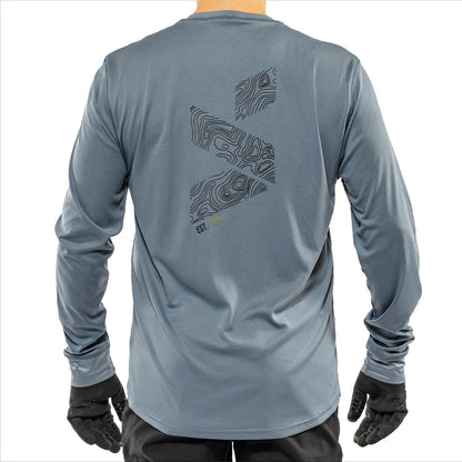 MTB Topo Grey Stormy Thermo Long Sleeve Jersey Shirt