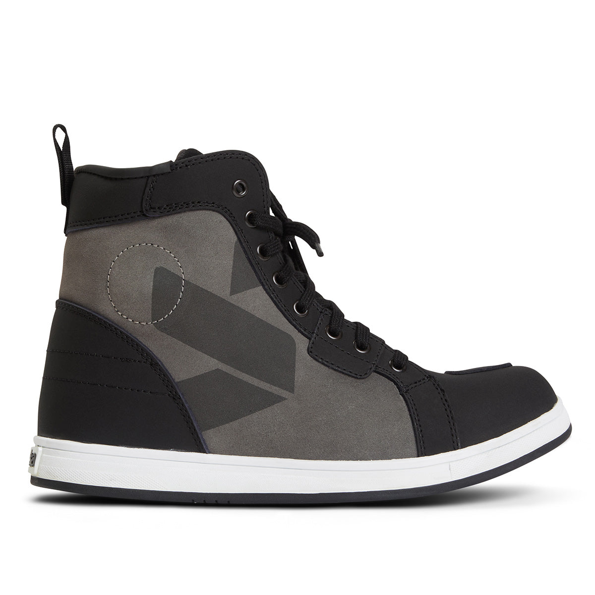 Strider Pro Black & Grey Carbon High Top Motorcycle Boots