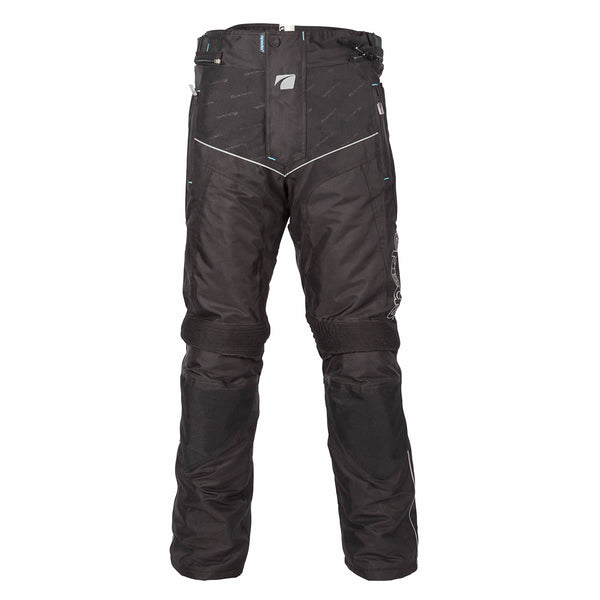 black and blue motorcycle trousers for women 